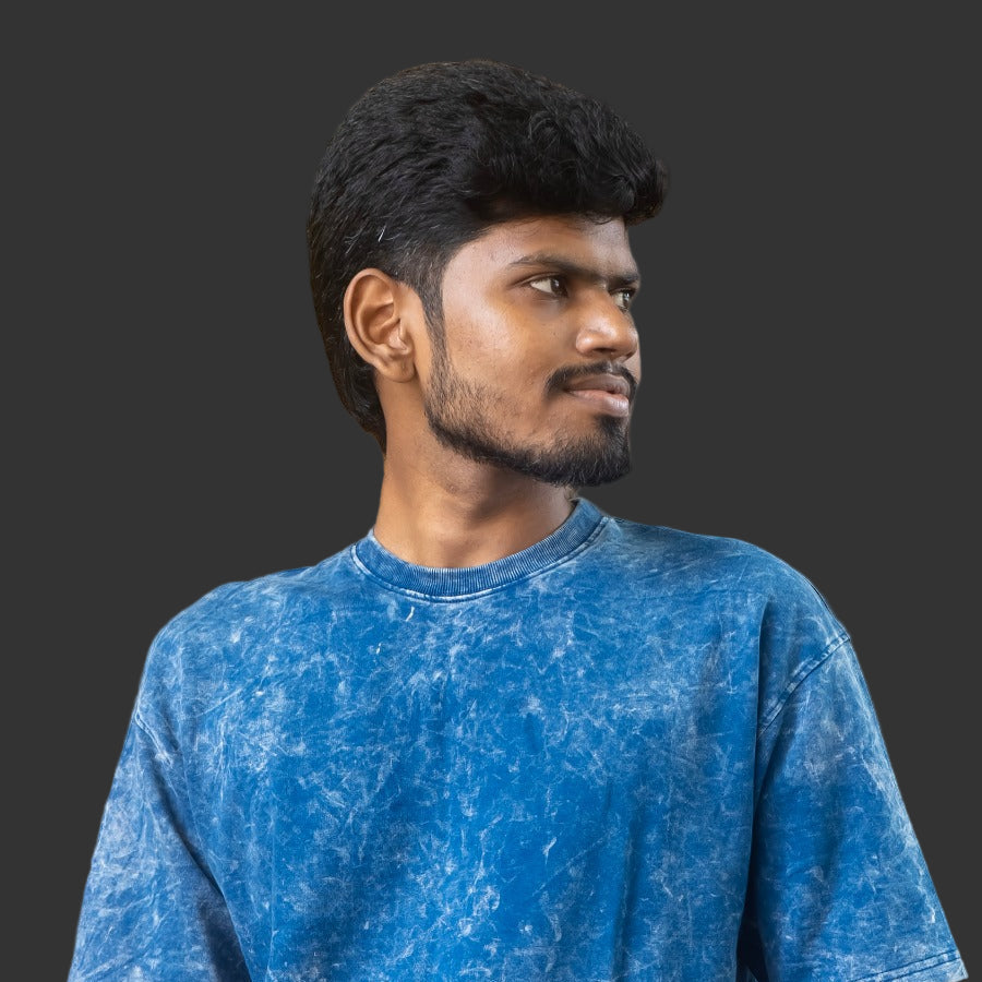 ACID wash blue colour tshirt