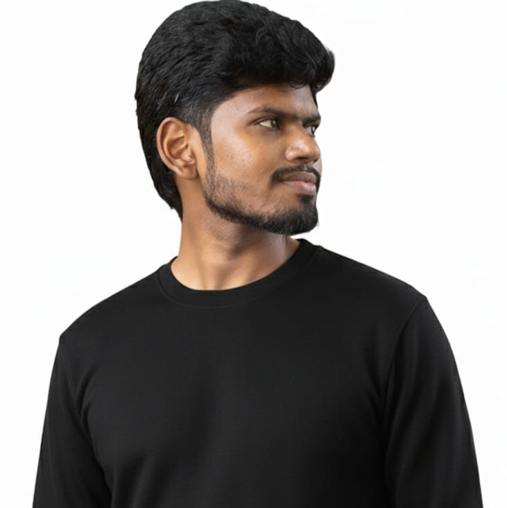 Black colour sweat shirt